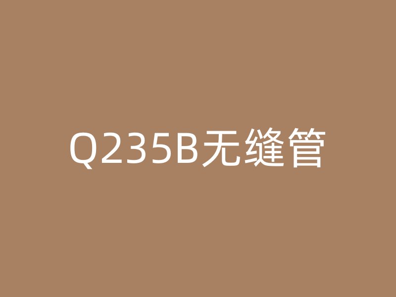 Q235B無縫管