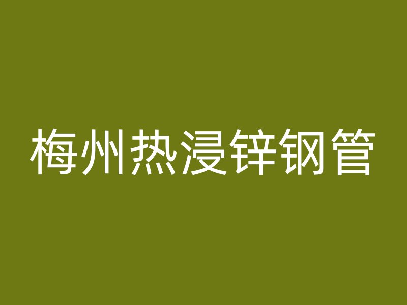 梅州熱浸鋅鋼管