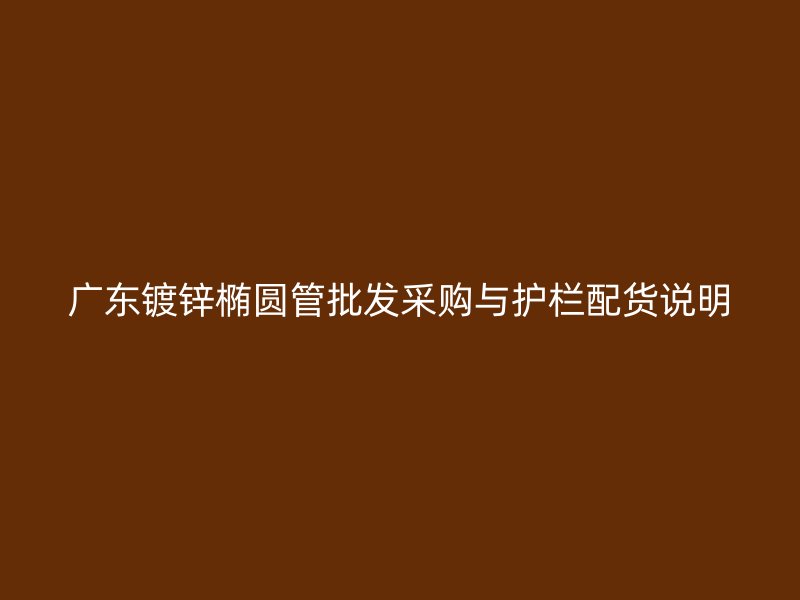 廣東鍍鋅橢圓管批發(fā)采購(gòu)與護(hù)欄配貨說(shuō)明