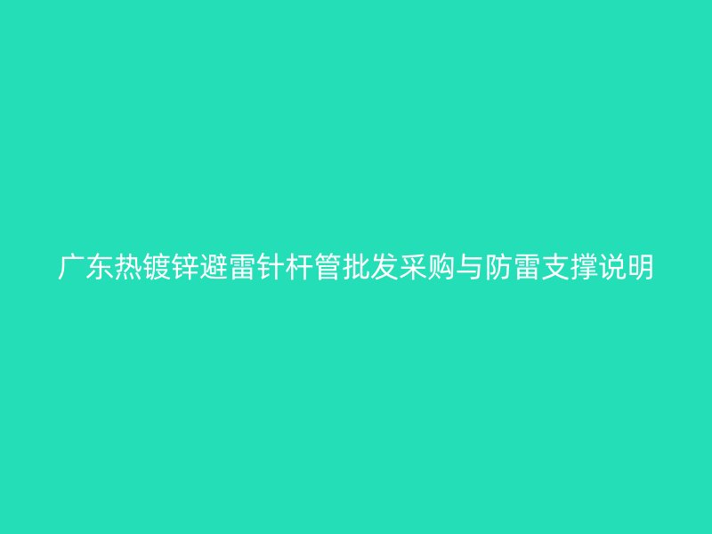廣東熱鍍鋅避雷針桿管批發(fā)采購與防雷支撐說明